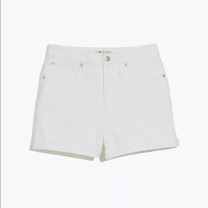 NWT, Madewell, Curvy High-Rise Denim Shorts in Tile White, Size 29